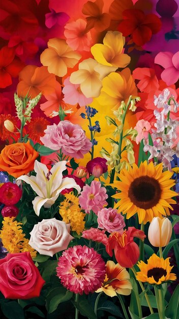 beautiful colorful flower background