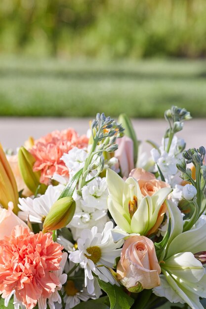 Beautiful colorful flowers at the Garden