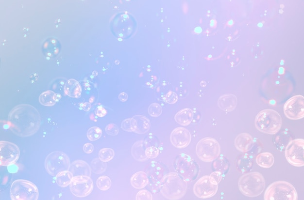 Premium Photo Beautiful colorful soap bubbles float background.
