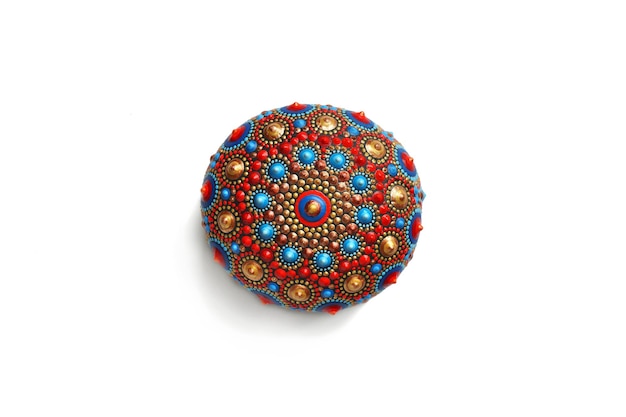 Beautiful colorful hand painted dot mandala