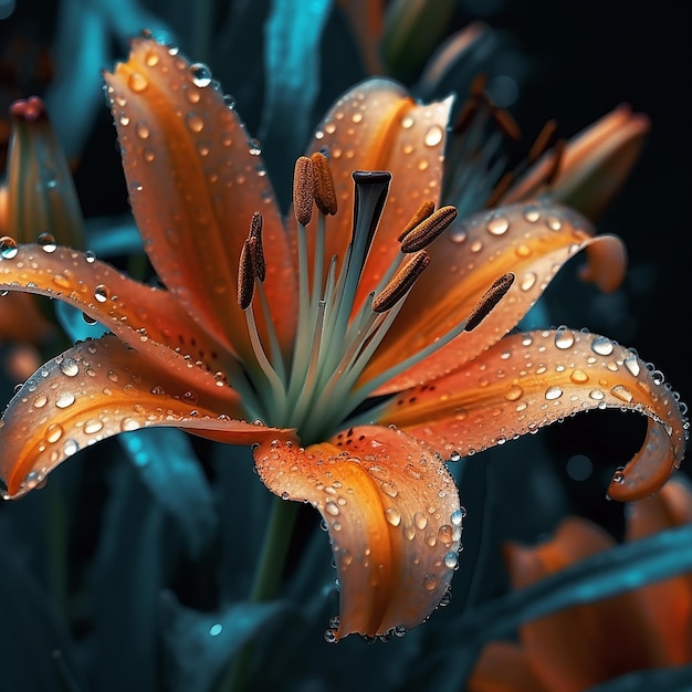 Beautiful colorful lily flower images Generative AI