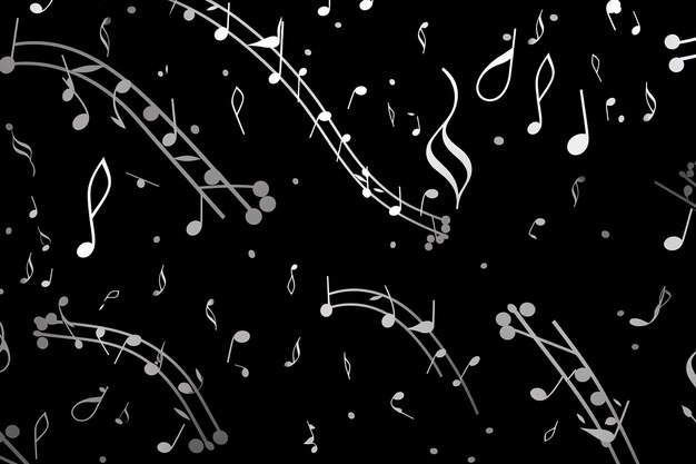 Photo beautiful and colorful music note and background