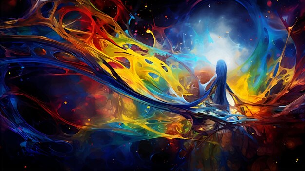 Beautiful colorful oil painting design