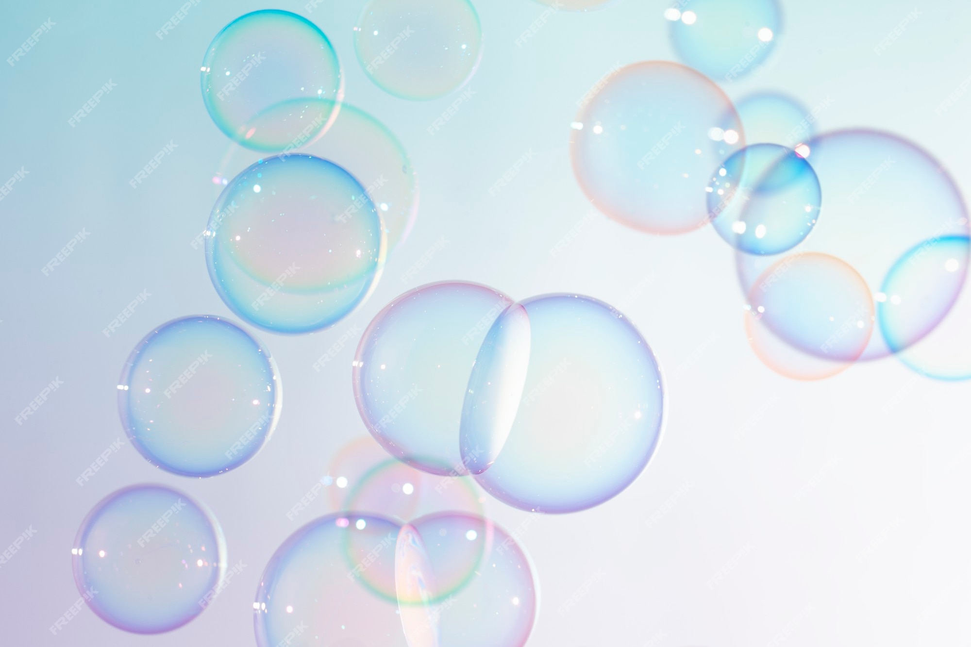 Premium Photo Beautiful colorful soap bubbles float background.