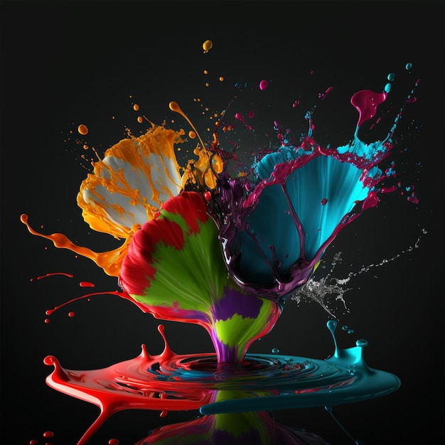 Beautiful colorful splash