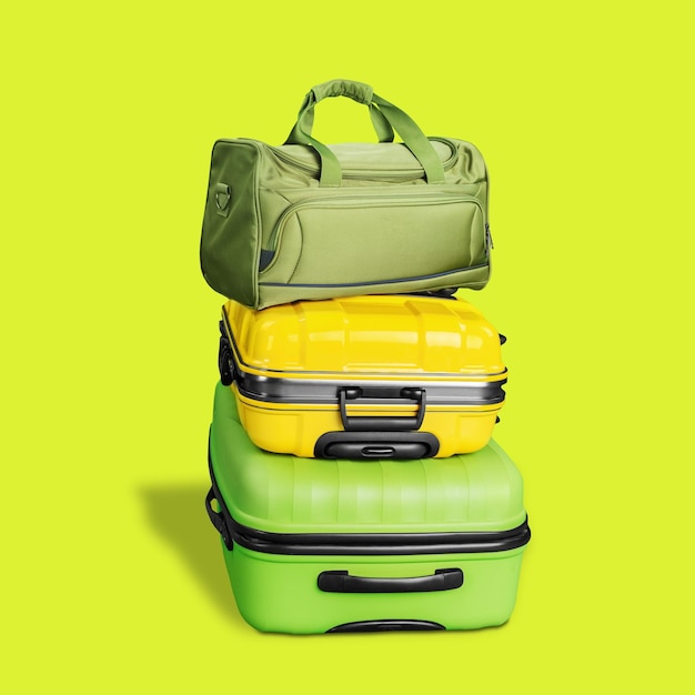 Beautiful Colorful suitcases, travel concept