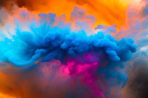 Beautiful colorful tone smoke art background