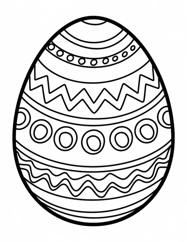 Photo beautiful coloring book for kids with easter egg
