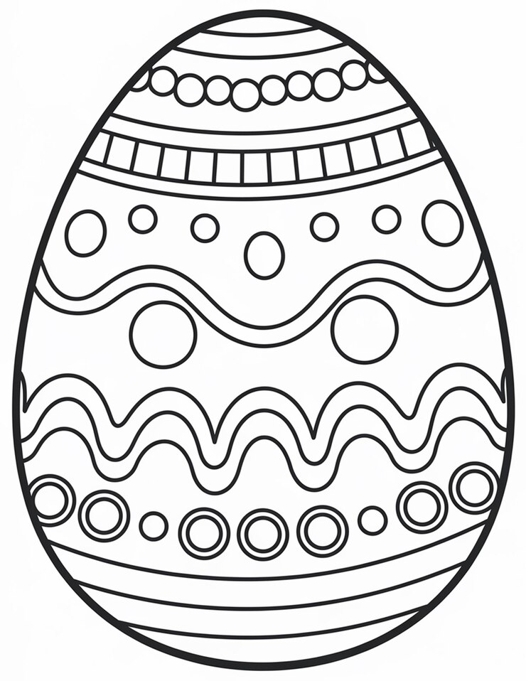 Photo beautiful coloring book for kids with easter egg