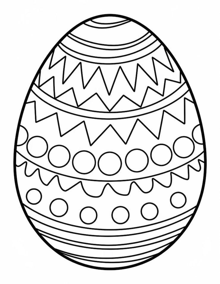 Photo beautiful coloring book for kids with easter egg
