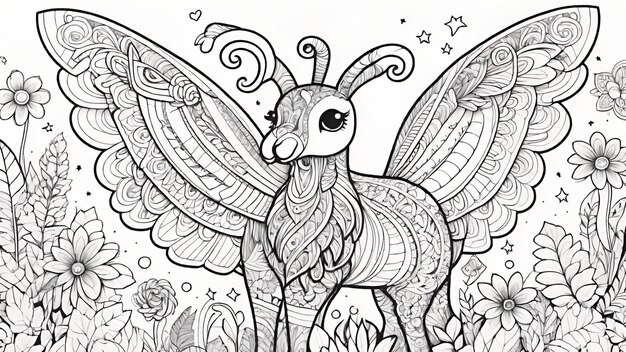 Photo beautiful coloring page for you