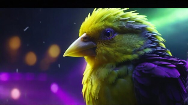 Beautiful coloured canary bird ai generated