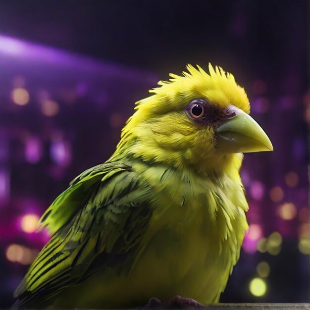 Beautiful coloured canary bird ai generated