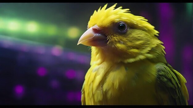 beautiful coloured canary bird ai generated