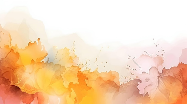 a beautiful colourful abstract watercolour splash on white background