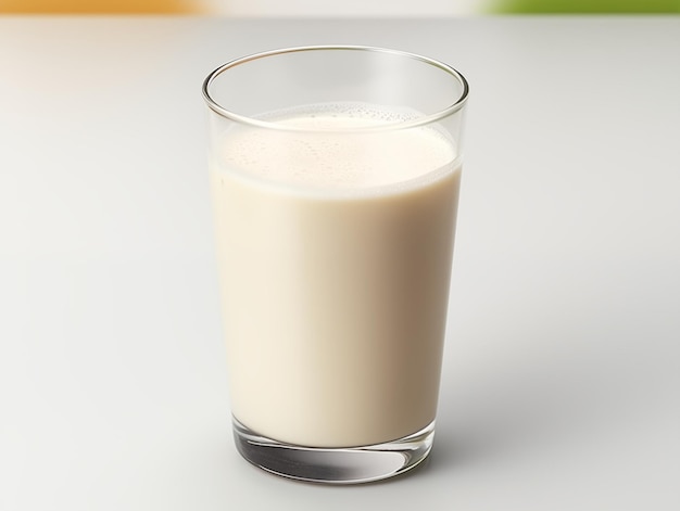 Beautiful commercial shoot of a glass of milk shake minimal style contemporary background