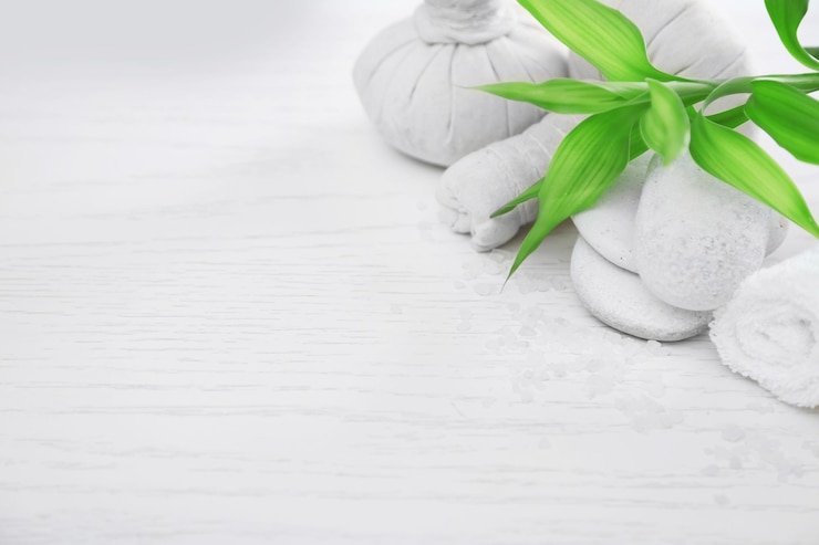 Photo beautiful composition of spa treatment on wooden table