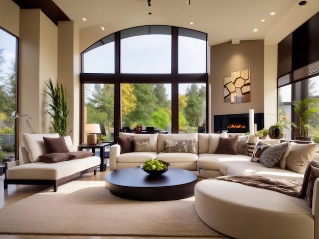Beautiful contemporary living room home interior