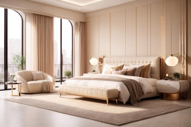 Beautiful contemporary luxury bedroom