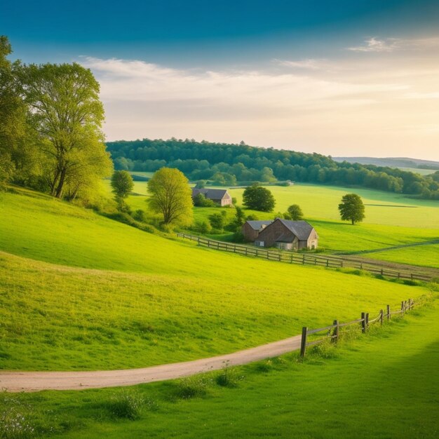 Photo beautiful country side landscape