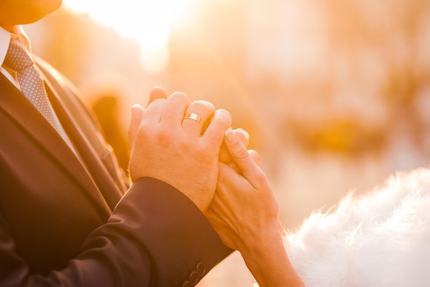 Beautiful couple holding