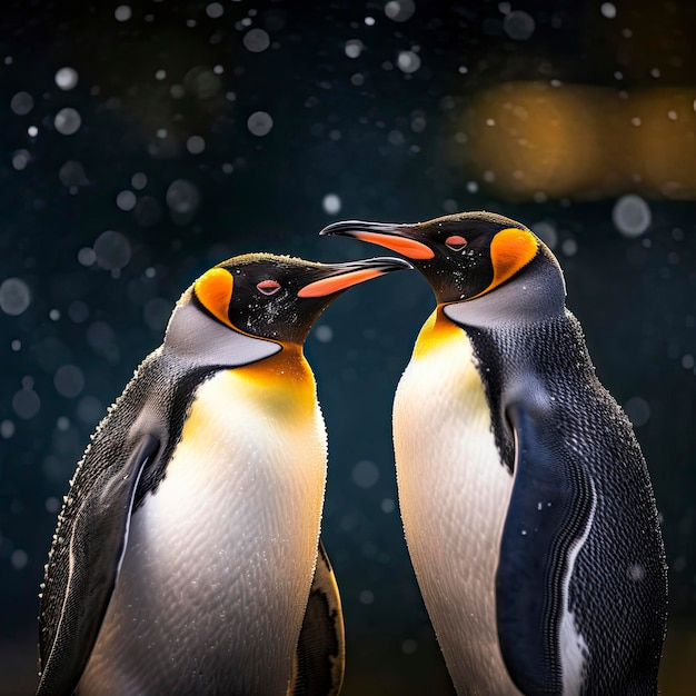 A beautiful couple of penguins