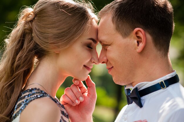 Beautiful couple Snogging in the Park.