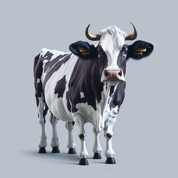 Photo a beautiful cow illustration