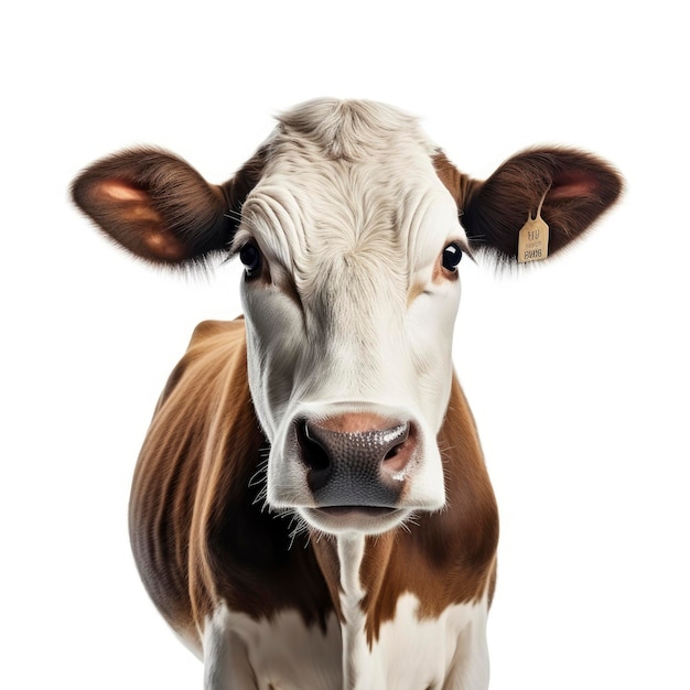 Photo beautiful cow on white background isolated professional animal photo