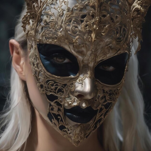 Beautiful and creepy mask for halloween
