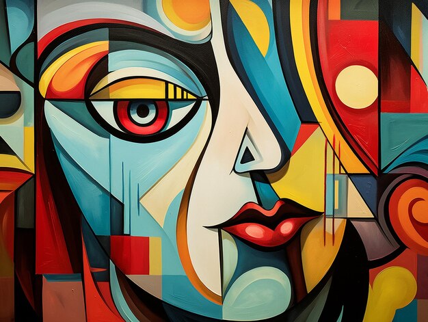 Beautiful cubism graffiti