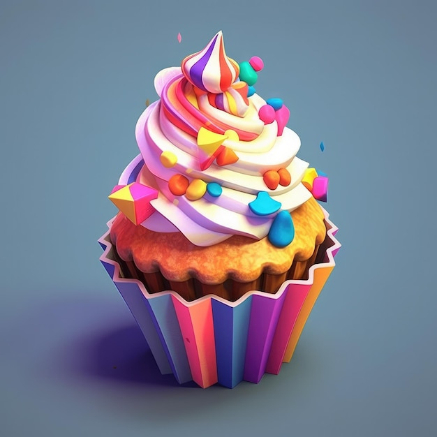 Beautiful cupcake illustration design