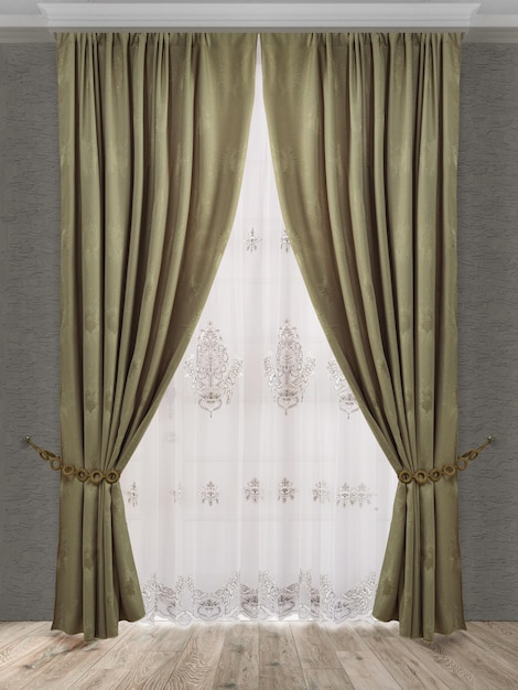 A beautiful curtain with a catch