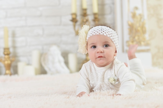 Beautiful cute adorable little girl posing