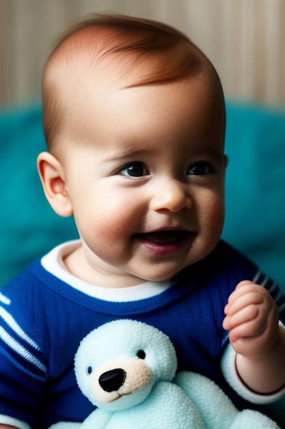 Photo beautiful cute baby generated ai