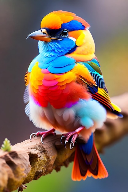 Foto un bellissimo uccello carino ai generato