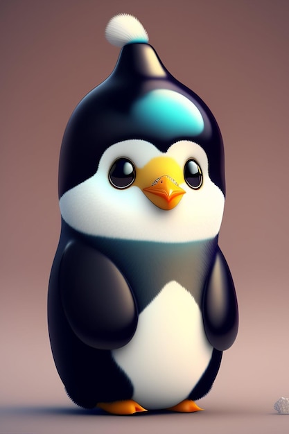 красивый и милый маленький пингвин