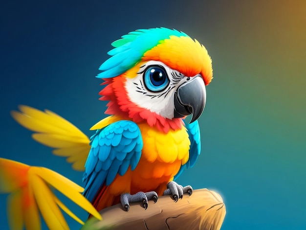 The beautiful cute parrot