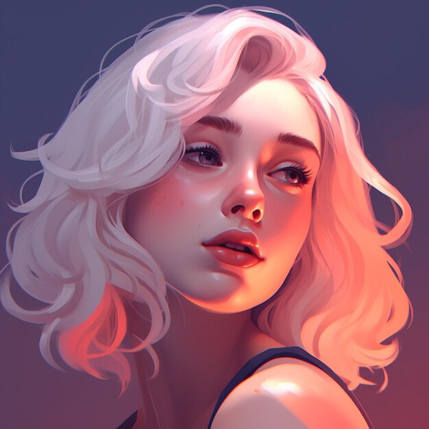 Beautiful cyberpunk girl with blonde hair, Midjourney