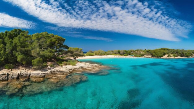 Photo beautiful cyprus konnos bay in cape greko natural park