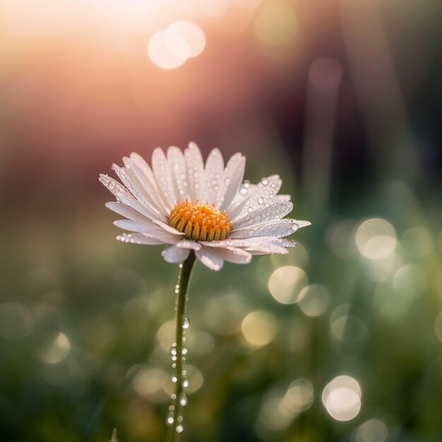Beautiful daisies in the meadow Soft focus