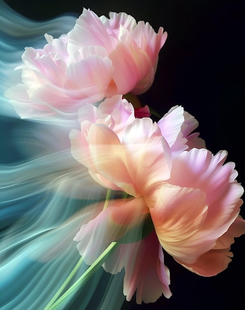 Photo beautiful dance flower art generative ai