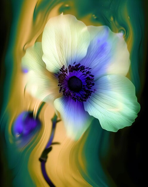 Photo beautiful dance flower art generative ai