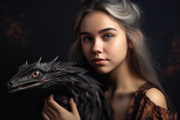 Beautiful and dangerous girl mother of dragon