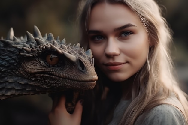 Beautiful and dangerous girl mother of dragon