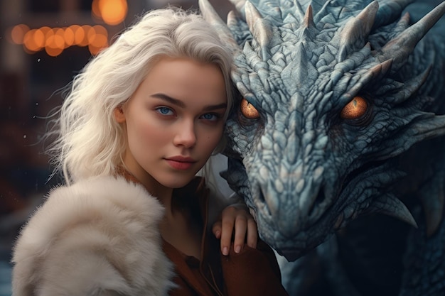 Beautiful and dangerous girl mother of dragon