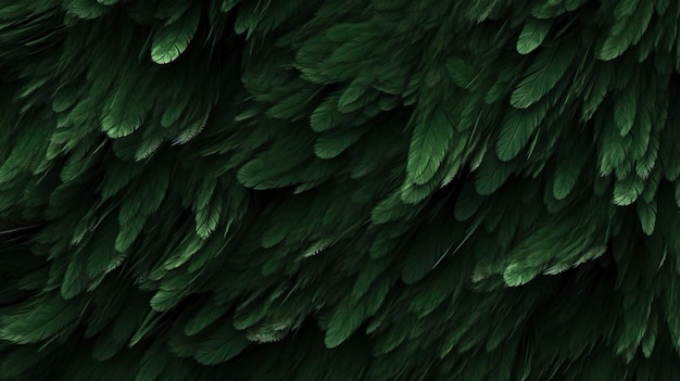 Beautiful dark green color feather texture background