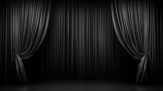 Beautiful dark stage curtains