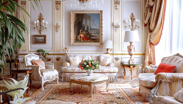 beautiful decorated drawing room