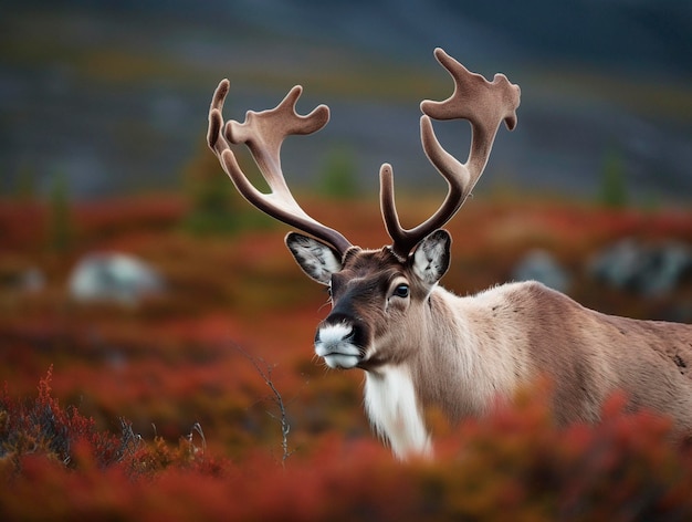 Beautiful deer in the wild and in freedom